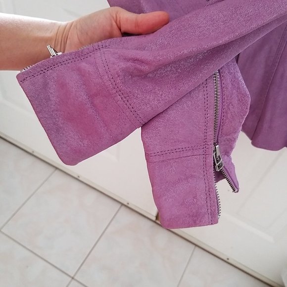 Danier Leather Jacket  Metallic Sheen 3XS  (XXXS) - Picture 8 of 15